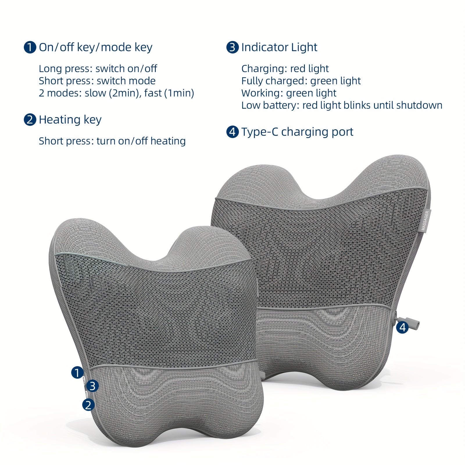 Foreverlily Neck and Shoulder Massager Muscle Relief Massage