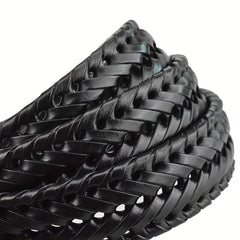 Symmetrical Buckle Braided Men's Belt Classic Casual Business