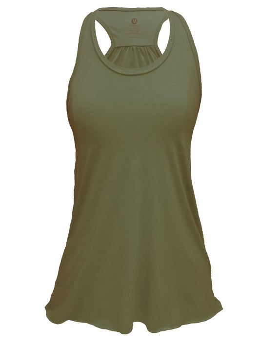 Sporty Tank Top Women's Plus Round Neck Cut Out Stretch Tank Top
