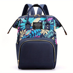 Printed Shoulder Mummy Bag Large Capacity for Outings with Baby & Diapers