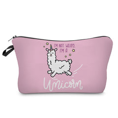 Pug With Tie Pattern Makeup Bag Zipper Cosmetic Pouch