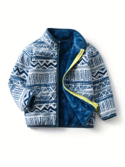 Kids Dino Print Fleece Jacket