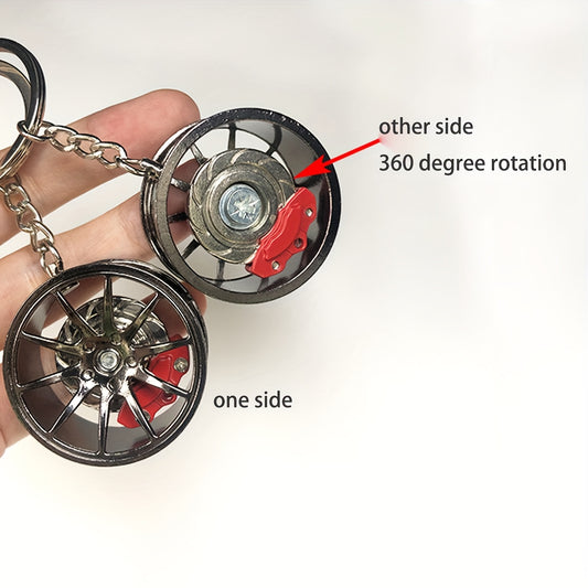 Metal Wheel Tire Keychain Pendant for Car Keys Backpacks Wallets