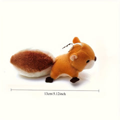 2pcs Squirrel Pendant Plush Doll Bag Keychain Birthday Gift