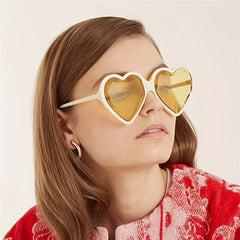 Y2K Heart Sunglasses Love Theme Candy Glasses For Beach Party Club UV400