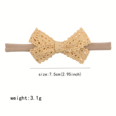 Infant Baby Nylon Soft Hairband Plaid Bow Headband
