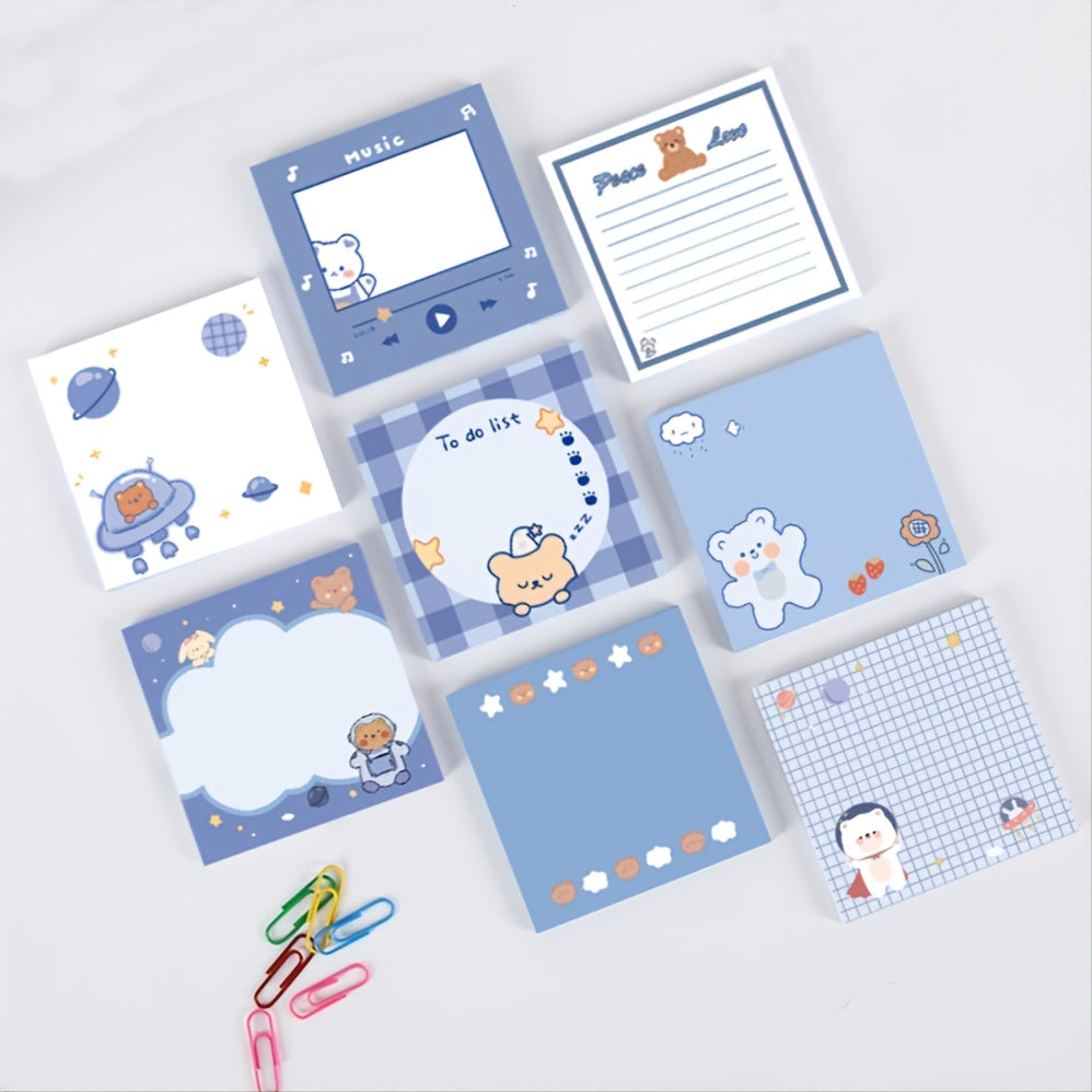 Cartoon Bear Sticky Notes 50sheets 3.15x3.15in