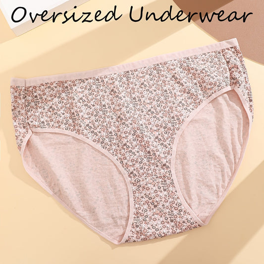  Ditsy Floral Print Seamless Comfort Underwear