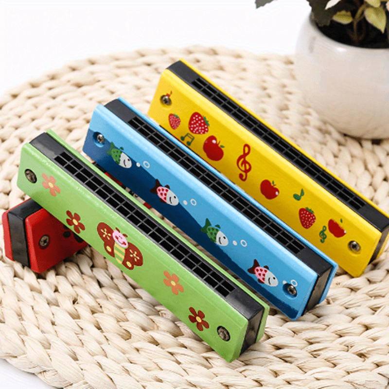 1Pc 16 Hole Harmonica Parent Child Early Education Toy Gift