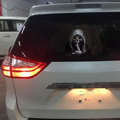 Waterproof Scary Skull Bone Rear Window Decal