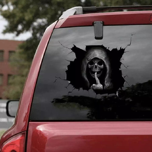 Waterproof Scary Skull Bone Rear Window Decal