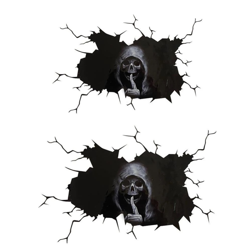 Waterproof Scary Skull Bone Rear Window Decal