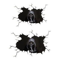 Waterproof Scary Skull Bone Rear Window Decal