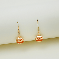 Halloween Pumpkin Head Earrings Oil Drip Alloy