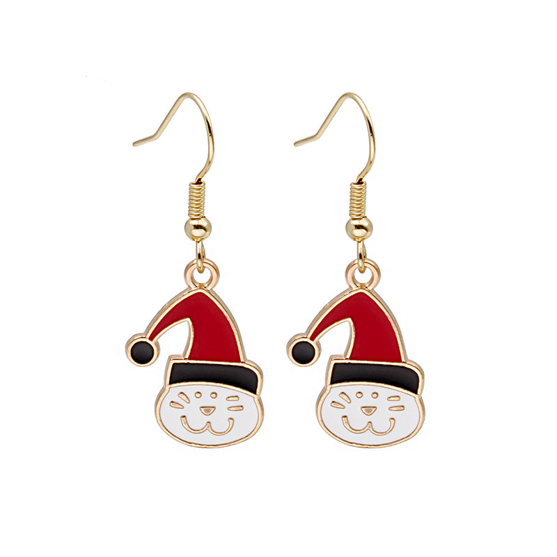 Halloween Pumpkin Head Earrings Oil Drip Alloy