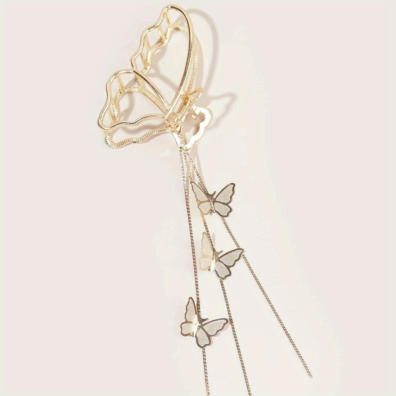Golden Tassel Hair Claw Accessory for Women Girls