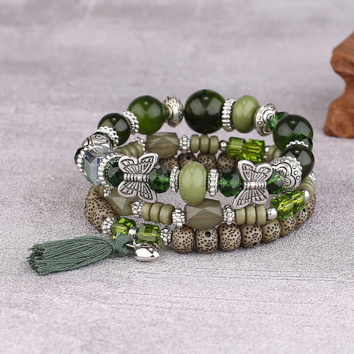Bohemian Tassel Butterfly Bead Bracelet