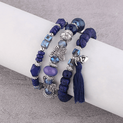 Bohemian Tassel Butterfly Bead Bracelet