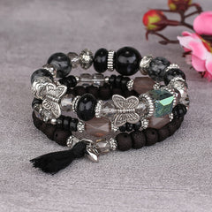 Bohemian Tassel Butterfly Bead Bracelet