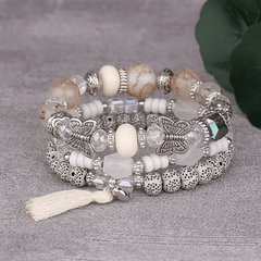 Bohemian Tassel Butterfly Bead Bracelet
