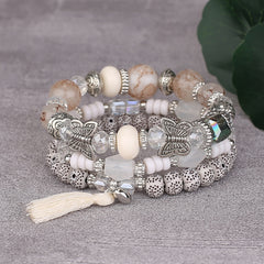 Bohemian Tassel Butterfly Bead Bracelet