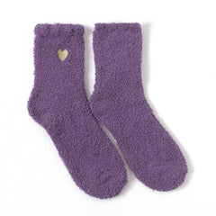 8 Pairs Women's Soft Heart Mid Tube Socks