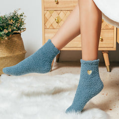 8 Pairs Women's Soft Heart Mid Tube Socks