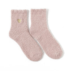 8 Pairs Women's Soft Heart Mid Tube Socks