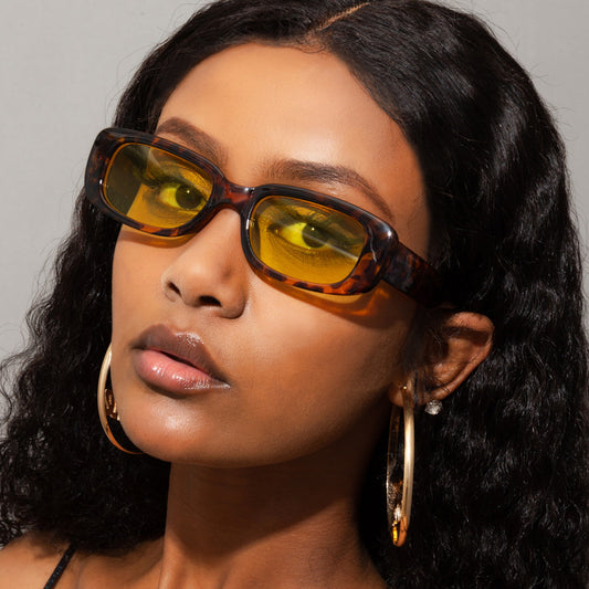 Square Rectangle Sunglasses Women Ladies Vintage Driving Glasses