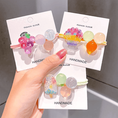 Colorful Shell Fruit Hair Ring Small Fresh Beads