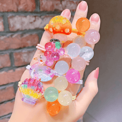Colorful Shell Fruit Hair Ring Small Fresh Beads