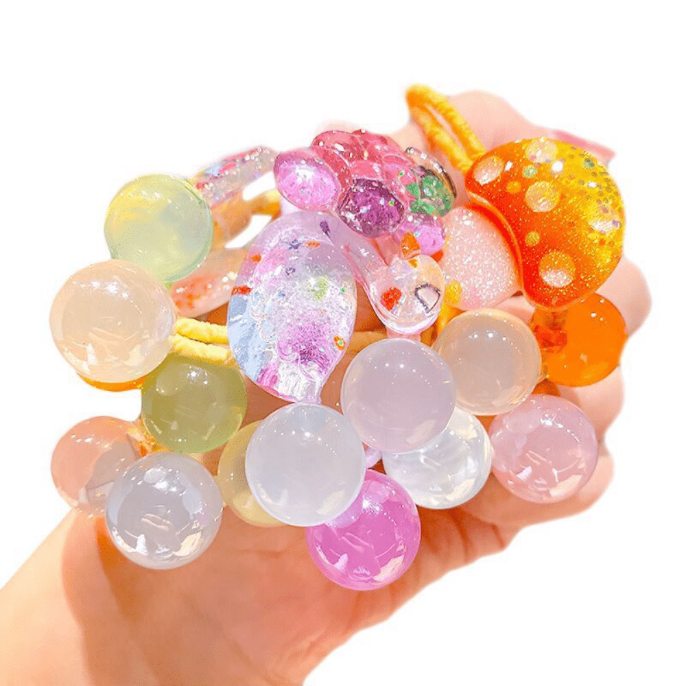 Colorful Shell Fruit Hair Ring Small Fresh Beads