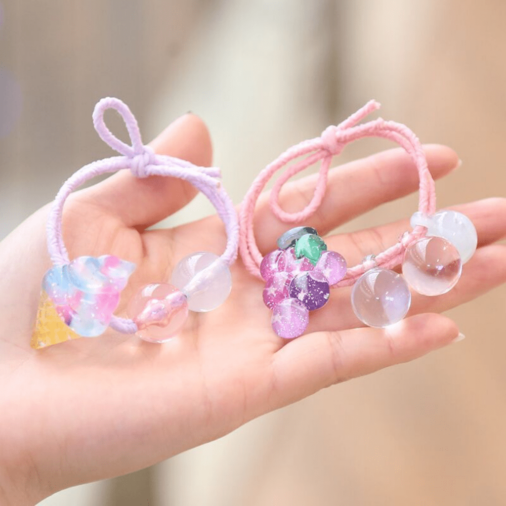 Colorful Shell Fruit Hair Ring Small Fresh Beads