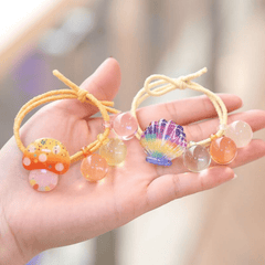 Colorful Shell Fruit Hair Ring Small Fresh Beads