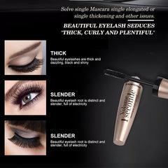 Waterproof Mascara Thickening Curling Silicone Brush Long Lasting Lashes
