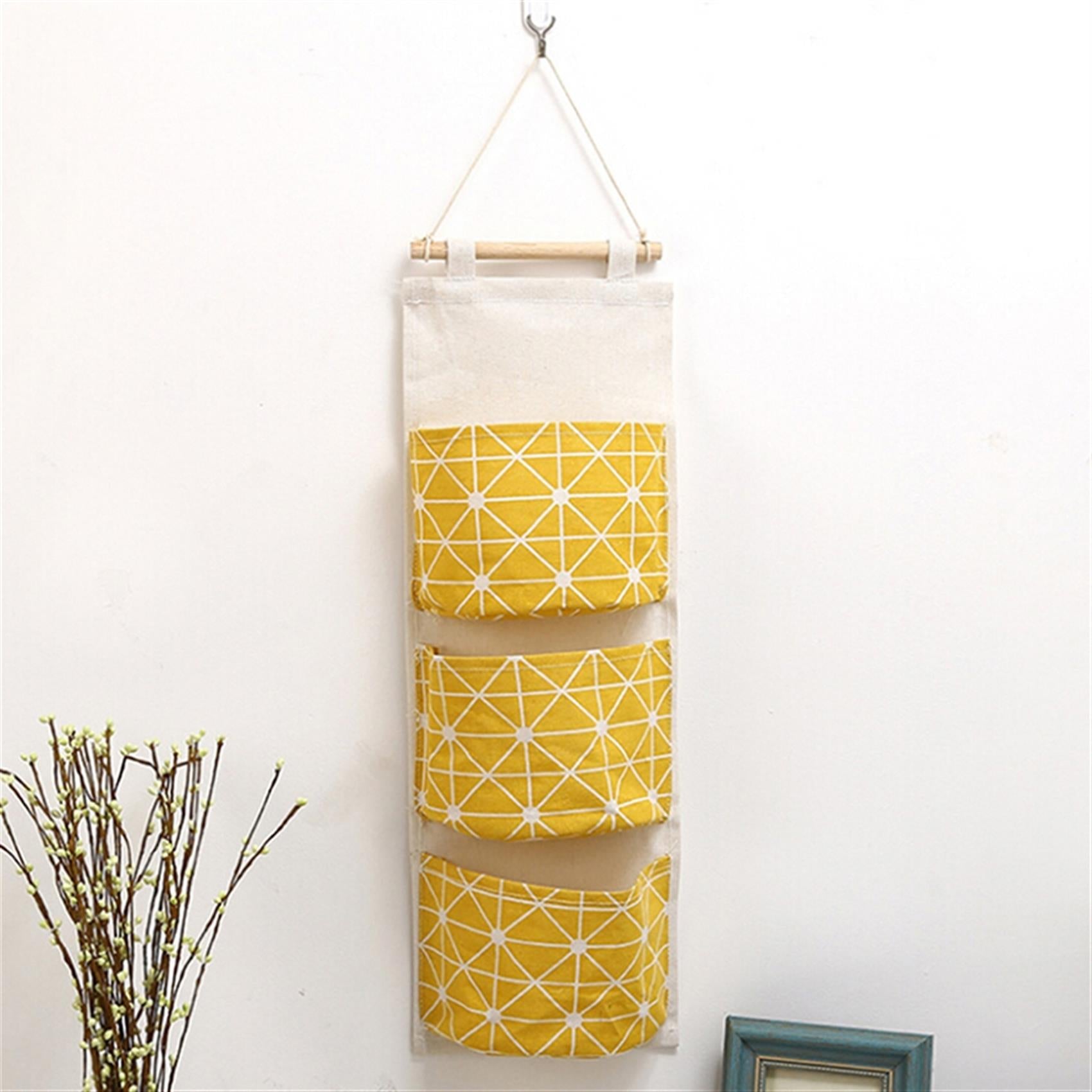 Waterproof Cotton Linen Hanging Storage Bag for Door Back