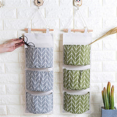 Waterproof Cotton Linen Hanging Storage Bag for Door Back