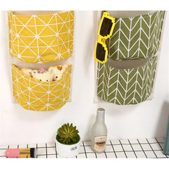 Waterproof Cotton Linen Hanging Storage Bag for Door Back