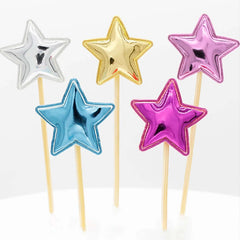 20pcs Star Cake Topper Decoration for Birthday Party