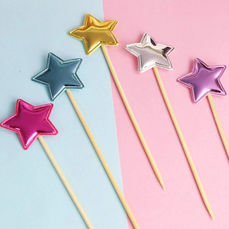 20pcs Star Cake Topper Decoration for Birthday Party