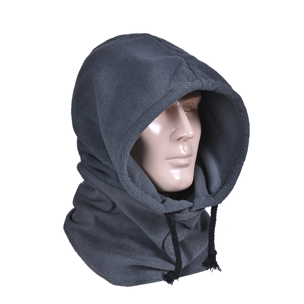 Polar Fleece Windproof Riding Headgear Warm Bib Face Shield Mask