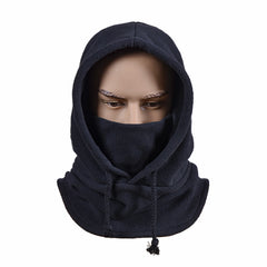 Polar Fleece Windproof Riding Headgear Warm Bib Face Shield Mask