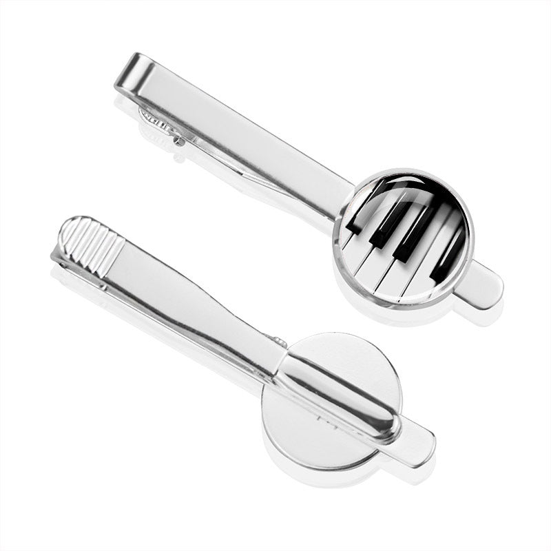 Guitar Tie Clips Set for Men's Formal Attire