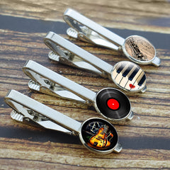 Guitar Tie Clips Set for Men's Formal Attire