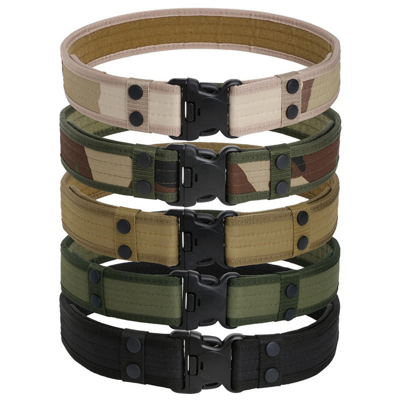 Men's Outdoor Canvas Belt with Plastic Buckle 2 Inch Wide