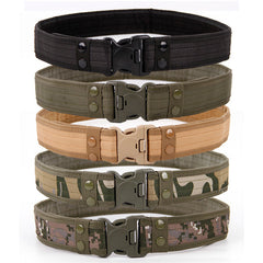 Men's Outdoor Canvas Belt with Plastic Buckle 2 Inch Wide