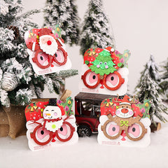 Christmas Santa Claus Snowman Glasses Year Party Decoration