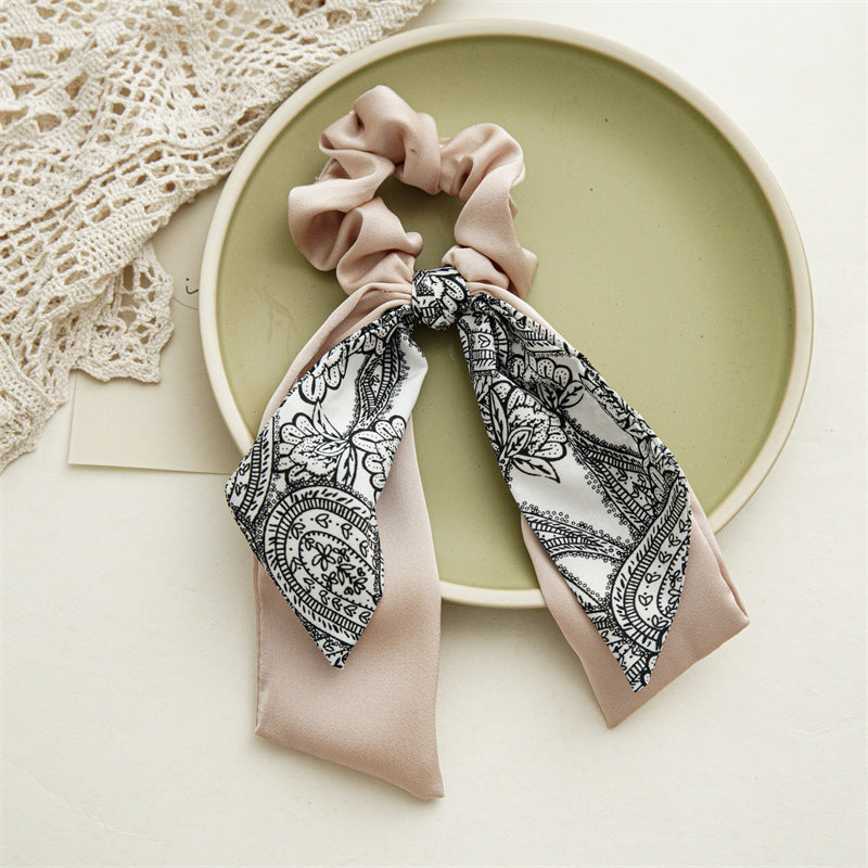 Retro Boho Floral Scarf Hair Scrunchies