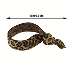 10pcs Rainbow Hair Rope Tie Hair Leopard Leather Band Head Rope