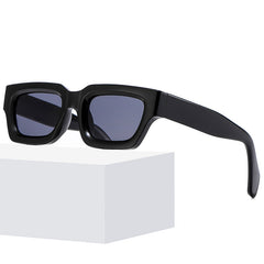 Vintage Small Square Sunglasses Wide Temple Stylish Women Sun Protection
